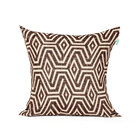 Kit Capa Almofada De Linho Cáqui Lisa 45cm X 45cm Com Zíper 4