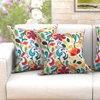 Kit Capa Almofada Estampada Colorida Tecido Jacquard 60cm X 6