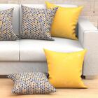 Kit Capa Almofada Grande Amarela 2 Unidades 60cm X 60cm Com Z