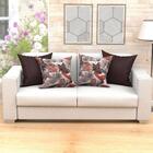 Kit Capa Almofada Grande Marrom Estampada 4 Unidades 60cm X 6