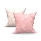 Kit Capa Almofada Grande Rosê E Bege Lisa 2 Unidades 60cm X 6