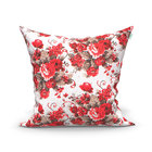 Kit Capa Almofada Grande Vermelha 4 Unidades 60cm X 60cm Teci