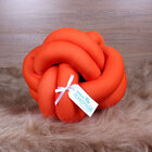 Kit Capa Almofada Laranja Estampada Para Quarto Decorativa 2