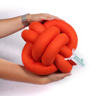 Kit Capa Almofada Laranja Estampada Para Quarto Decorativa 2