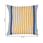 Kit Capa Almofada Quadrada e Retangular Limão Siciliano e Azul 45x45|30x48cm 2 Unidades