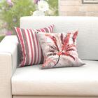 Kit Capa Almofada Listrada Vermelha Estampada Kit Com 4 Unida