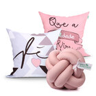 Kit Capa Almofada Para Cama Estampada Kit 2 Capas 45cm X 45cm