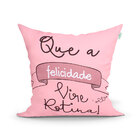 Kit Capa Almofada Para Quarto Rosê Estampada 2 Unidades 45cm