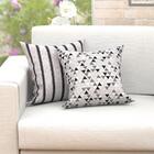 Kit Capa Almofada Preta Listrada 6 Unidades 45cm X 45cm Com Z