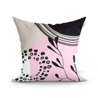 Kit Capa Almofada Rosa Estampada 3 Unidades 45cm X 45cm Para