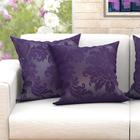 Kit Capa Almofada Roxa Medalhão 2 Unidades Grande 60cm X 60cm