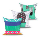 Kit Capa Almofada Verde Para Quarto Ou Sala Estampada Kit Com