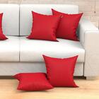 Kit Capa Almofada Vermelha Lisa 2 Unidades 45cm X 45cm Tecido