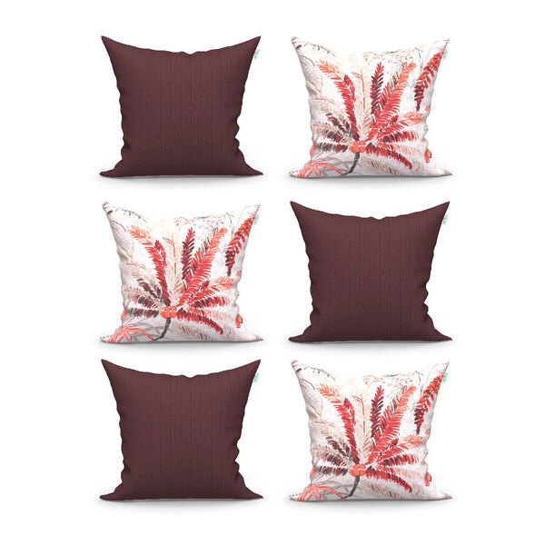 Kit Capa Almofada Vivarti Estampada 6 Unidades 60cm X 60cm Co