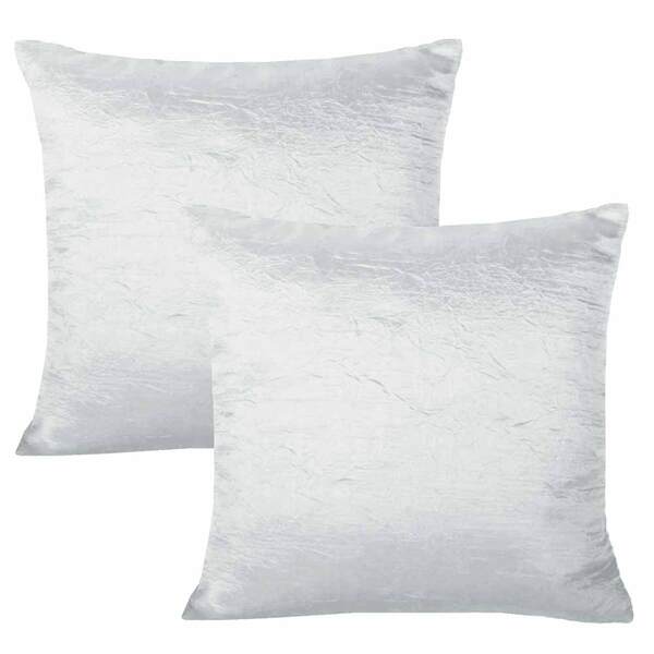 Kit Capa De Almofada 02 Peças Cetim Amassadinho 45x45cm - Bra