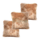 Kit Capa De Almofada 3 Unidades Pêlo Alto Longo 45cm X 45cm C