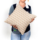 Kit Capa De Almofada De Linho Palha Lisa 45cm X 45cm Com Zípe