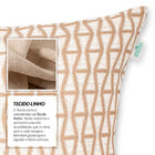 Kit Capa De Almofada De Linho Palha Lisa 45cm X 45cm Com Zípe