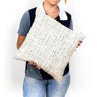 Kit Capa De Almofada De Linho Palha Lisa 45cm X 45cm Com Zípe