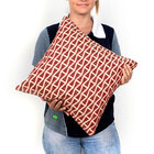 Kit Capa De Almofada De Linho Vermelha Lisa 45cm X 45cm Com Z