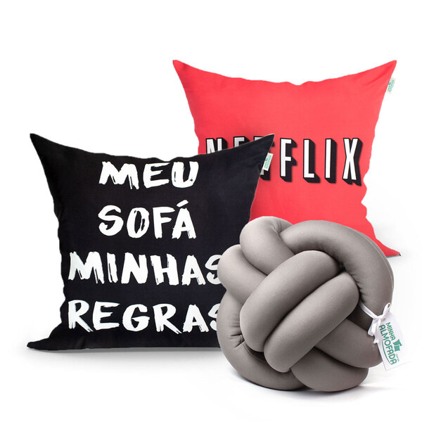 Kit Capa De Almofada Estampada 2 Unidades Meu Sofá Minhas Reg