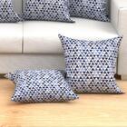 Kit Capa De Almofada Geométrica Azul 6 Unidades 60cm X 60cm G