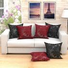 Kit Capa De Almofada Grande Preta E Vermelha 2 Unidades 60cm