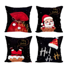 Kit Capa De Almofada Para Natal Estampada Suede Decorativa 40