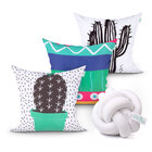 Kit Capa De Almofada Para Quarto Verde Estampada Kit 3 Unidad