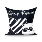 Kit Capa De Almofada Para Sala Preta E Branca Estampada 2 Uni