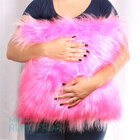 Kit Capa De Almofada Rosê Pelo Longo 45cm X 45cm Com Zíper In