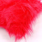 Kit Capa De Almofada Vermelha 45cm X 45cm Pêlo Alto Com Zíper