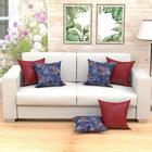 Kit Capa De Almofada Vermelha / Azul 6 Unidades 45cm X 45cm C