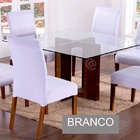 Kit Capa De Cadeira Lisa 6 Peças Branco