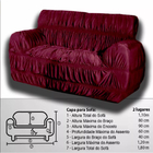 Kit Capa De Sofá Protetora Jogo 2 E 3 Lugares Moderna Vinho