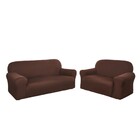 Kit Capa Para Sofá - Bem Estar - 2 E 3 Lugares - Marrom - Mal