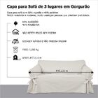 Kit Capa Para Sofá De 2 E 3 Lugares Em Gorgurão Várias Cores