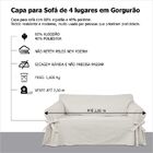 Kit Capa Para Sofá De 3 E 4 Lugares Em Gorgurão Várias Cores