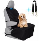 Kit Capa Pet Protetora De Banco Dianteiro Impermeável Preto +