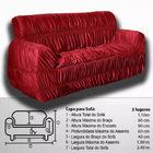 Kit Capa Protetora De Sofá 2e3 Lugares Modern Malha Gel Chum