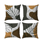 Kit Capas Almofadas Decorativas Folhas 01 45x45 - Id Decor