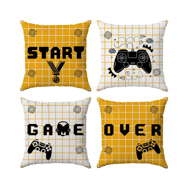 Kit Capas Almofadas Decorativas Game Over 45x45 - Id Decor