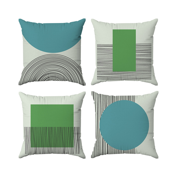 Kit Capas Almofadas Decorativas Geométrica 45x45 - Id Decor