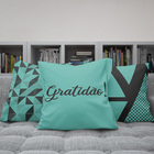 Kit Capas Almofadas Decorativas Gratidão Fé 45x45 - Id Decor