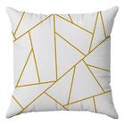 Kit Capas Almofadas Decorativas Listras Ouro 45x45 Id Decor