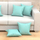 Kit Capas De Almofadas 45cm X 45cm Azul Tiffany Jacquard 2 Un