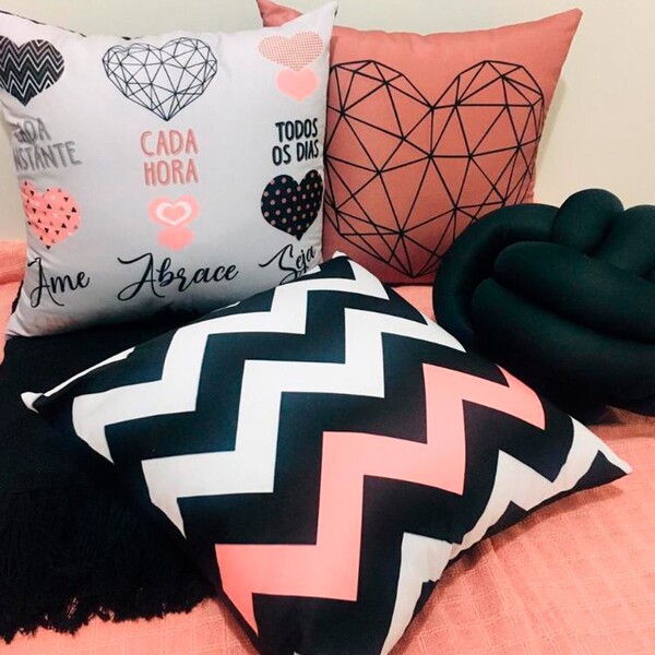 Kit Capas De Almofadas C/ Nó Innovative Abrace 04 Peças