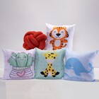 Kit Capas De Almofadas C/ Nó Innovative Bichinhos 05 Peças
