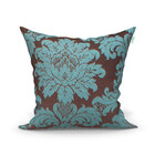 Kit Capas De Almofadas Decorativa Azul Medalhão Composê 45cm