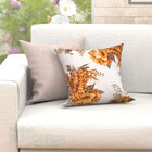 Kit Capas De Almofadas Decorativa Bege Floral Composê 45cm X